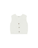 Ivory Santa Sleeveless Cardigan