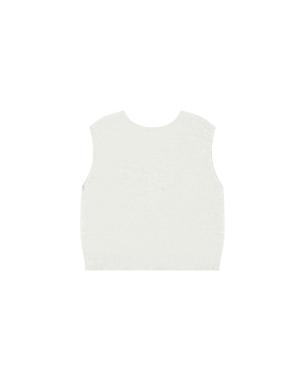 Sleeveless Cardigan Ivory Santa