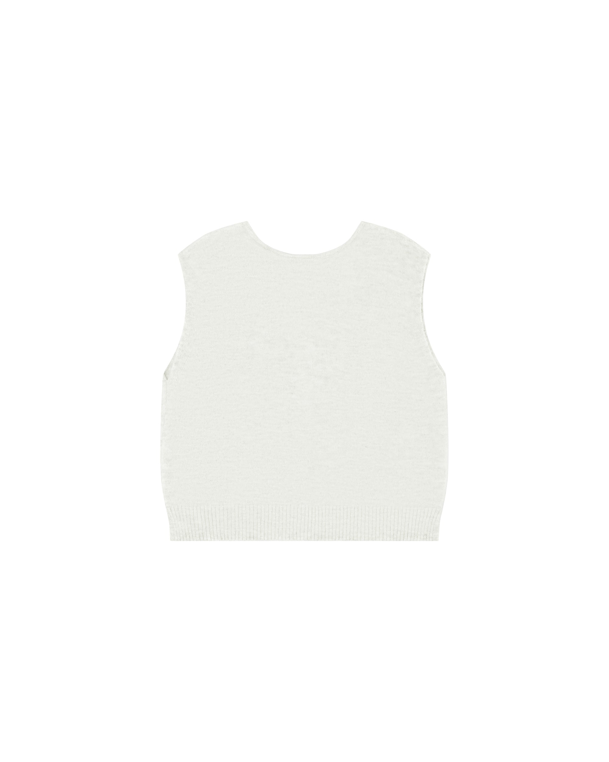 Sleeveless Cardigan Ivory Santa