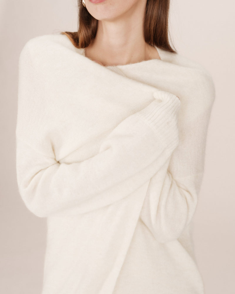 Santiago Ivory Long Cardigan