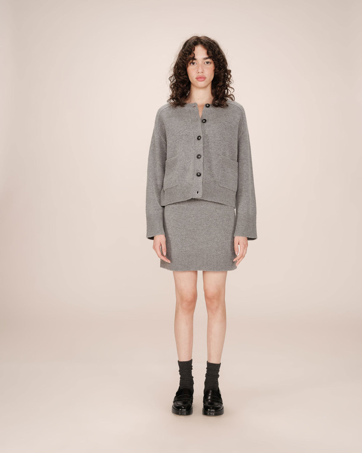 Cardigan oversize gris Sanson