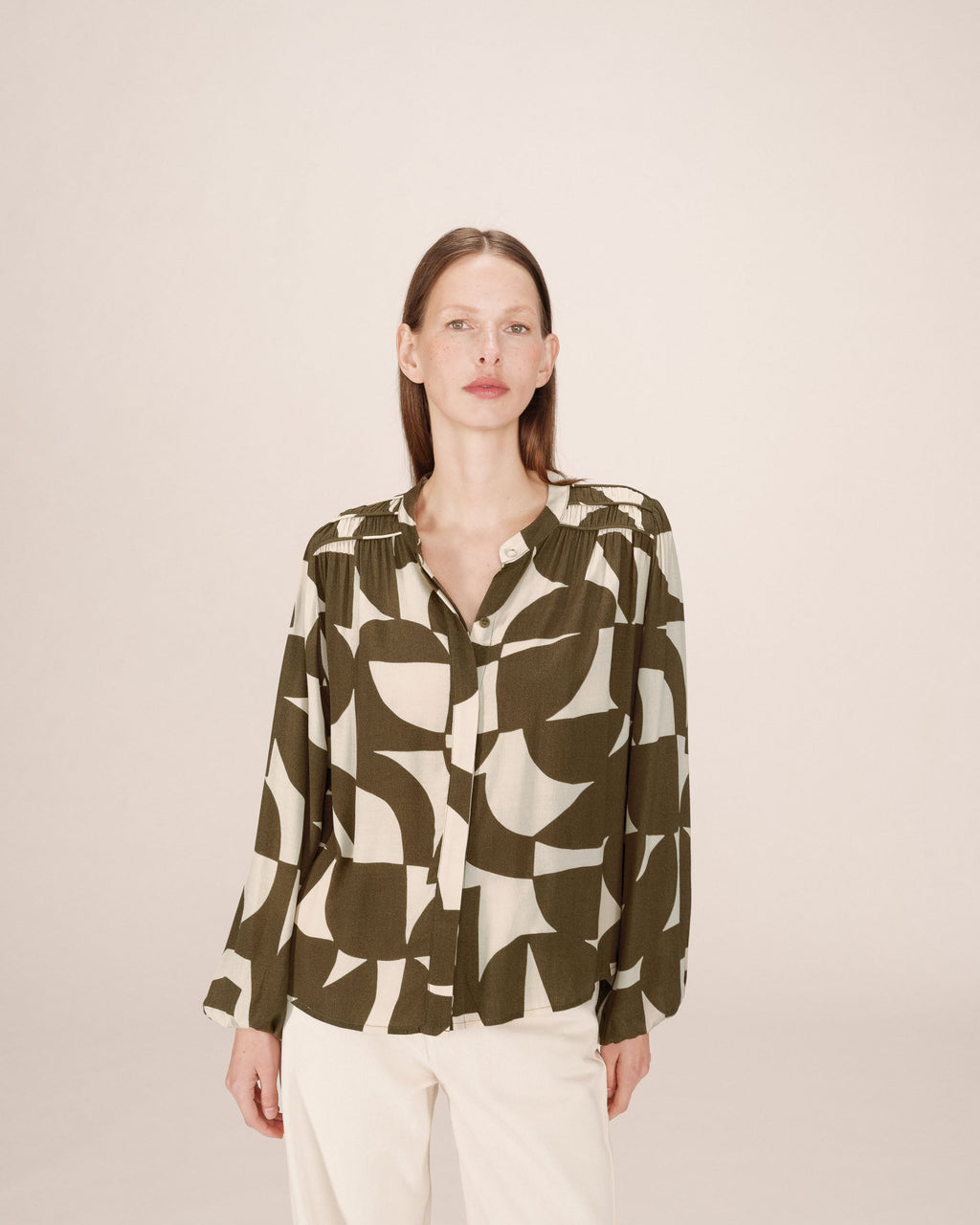 Blusa Estampado Bicolor Oliva Sorpresa