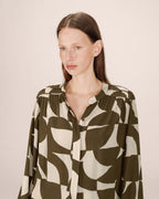 Blusa Estampado Bicolor Oliva Sorpresa