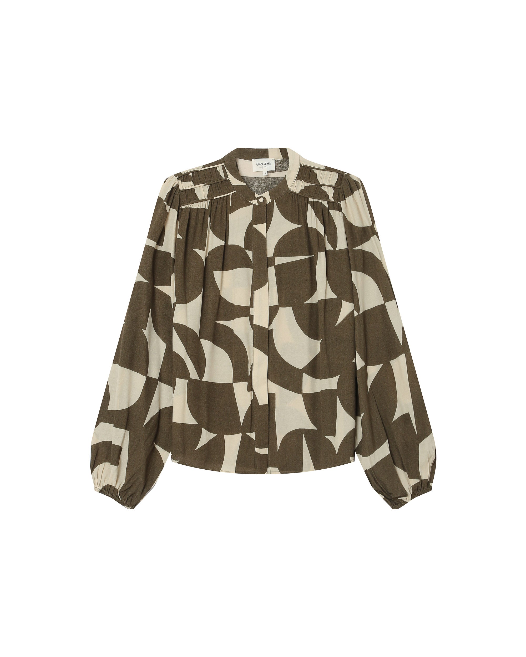 Blusa Estampado Bicolor Oliva Sorpresa