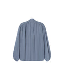 Splendid Cornflower Pussy Collar Blouse