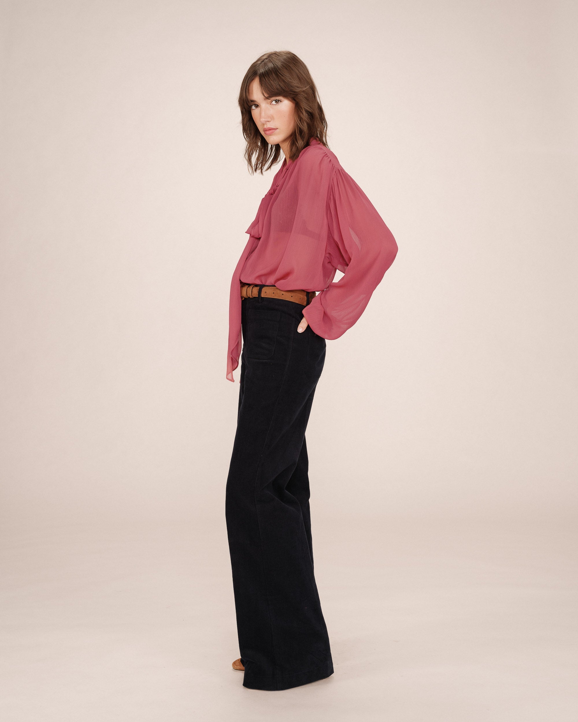 Blouse Col Lavallière Blush Splendide