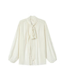 Splendid Ecru Pussy Collar Blouse