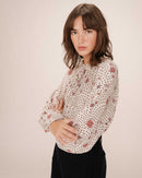 Scarlett Ecru Printed Blouse