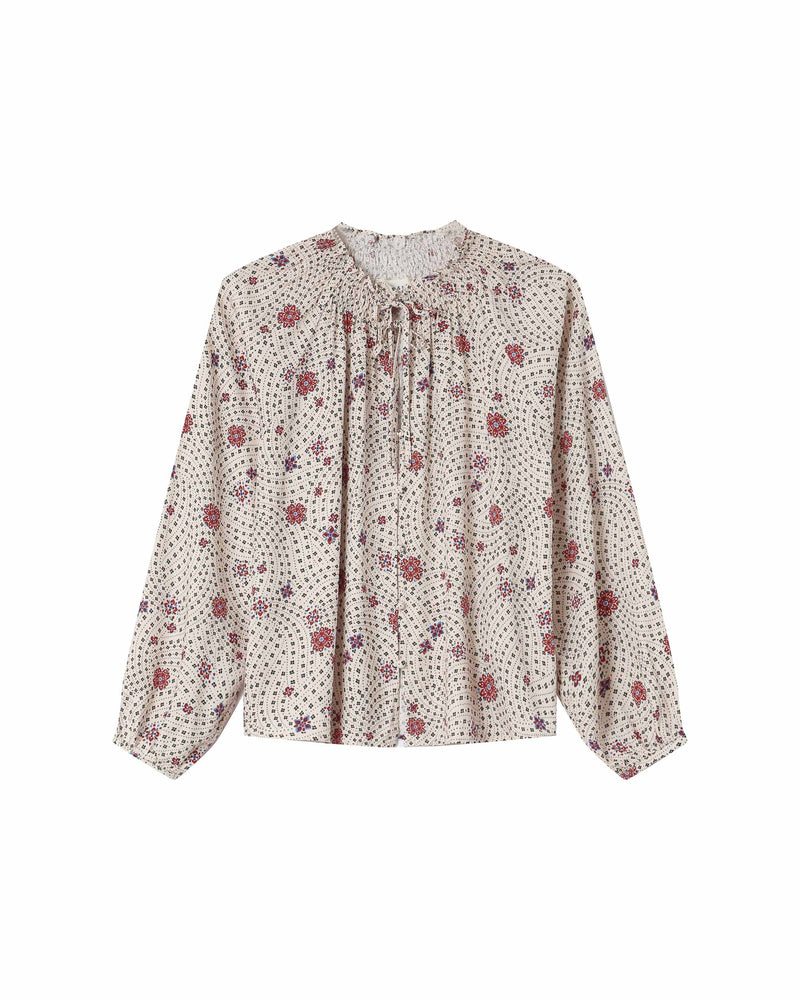 Scarlett Ecru Printed Blouse