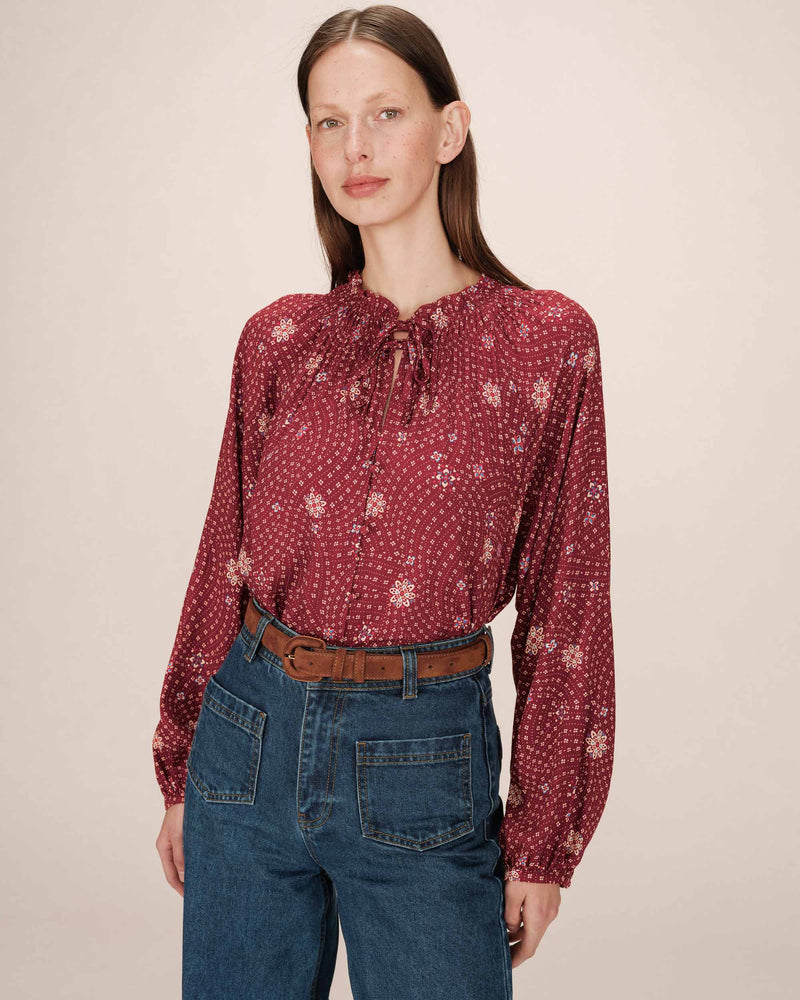 Blusa estampada terracota Scarlett