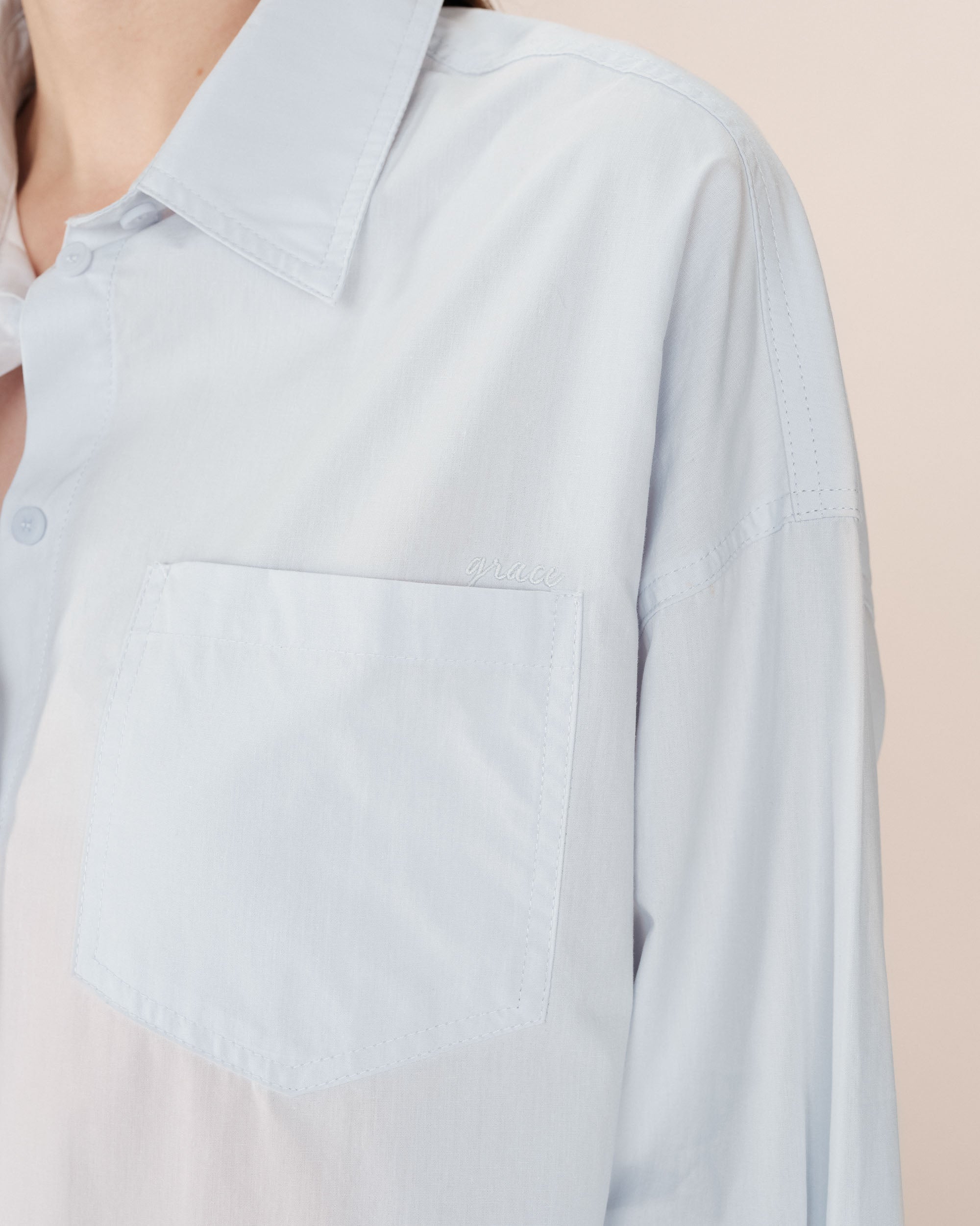 Camisa Oversize Azul Aciano Sira
