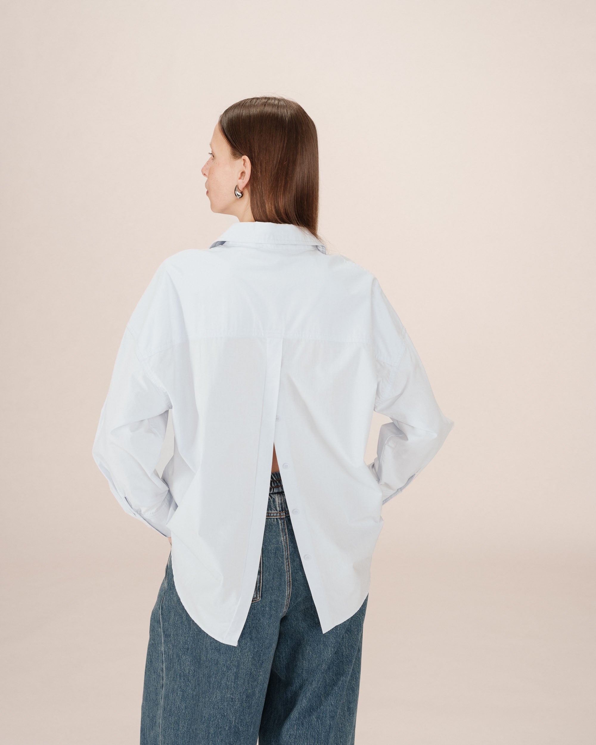 Camisa Oversize Azul Aciano Sira