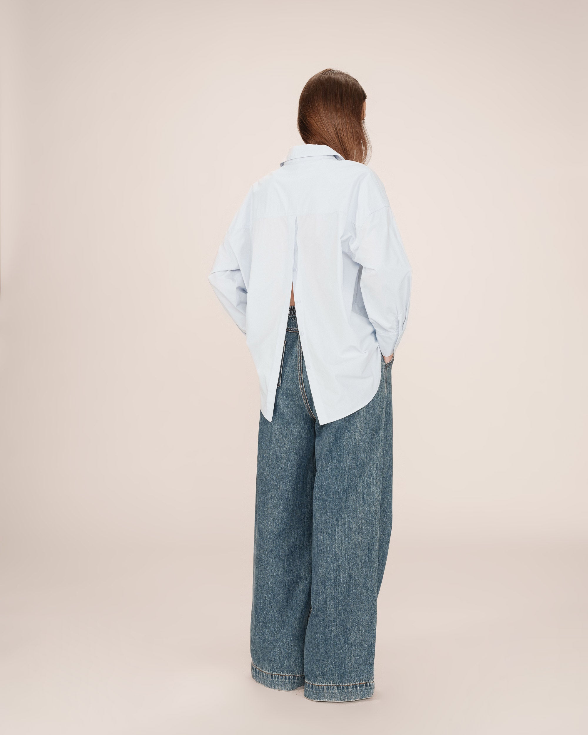 Camisa Oversize Azul Aciano Sira