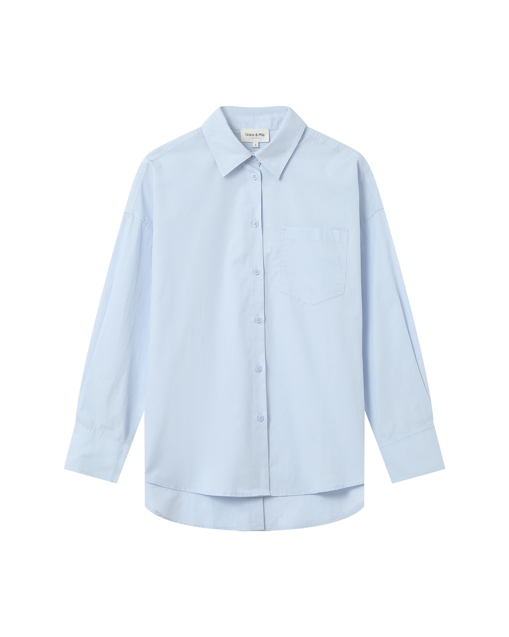 Camisa Oversize Azul Aciano Sira
