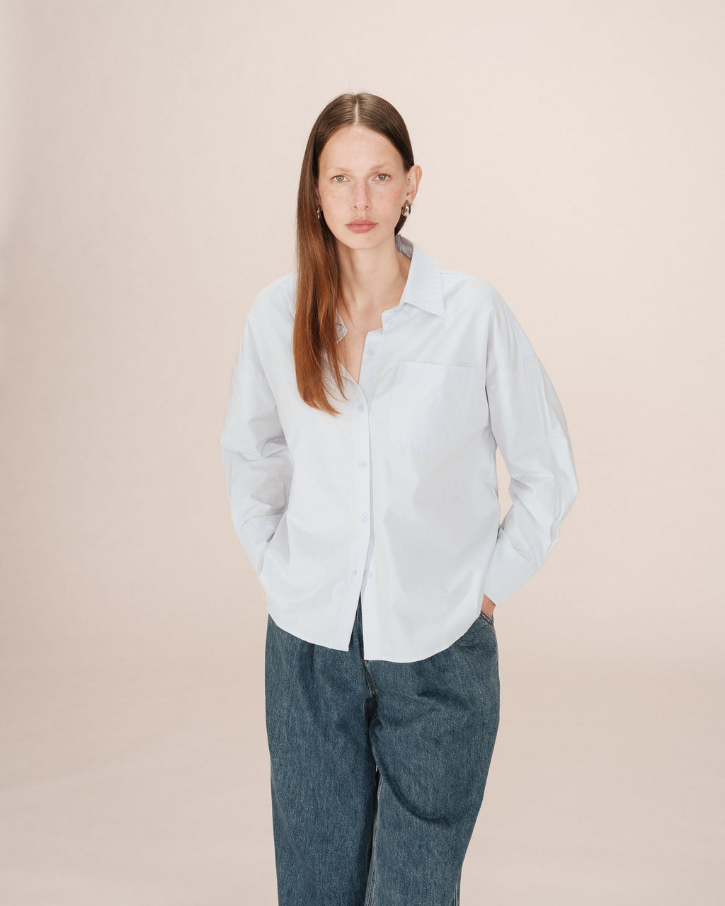 Camisa Oversize Azul Aciano Sira