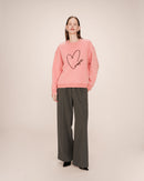 Blush Sharly Embroidered Message Sweater
