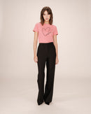 Camiseta rosa con mensaje Sixte