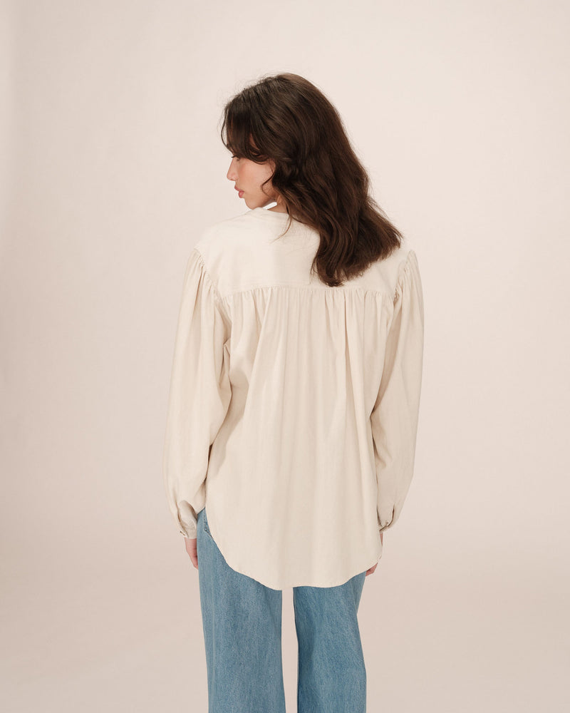 Suri Ecru Oversized Blouse