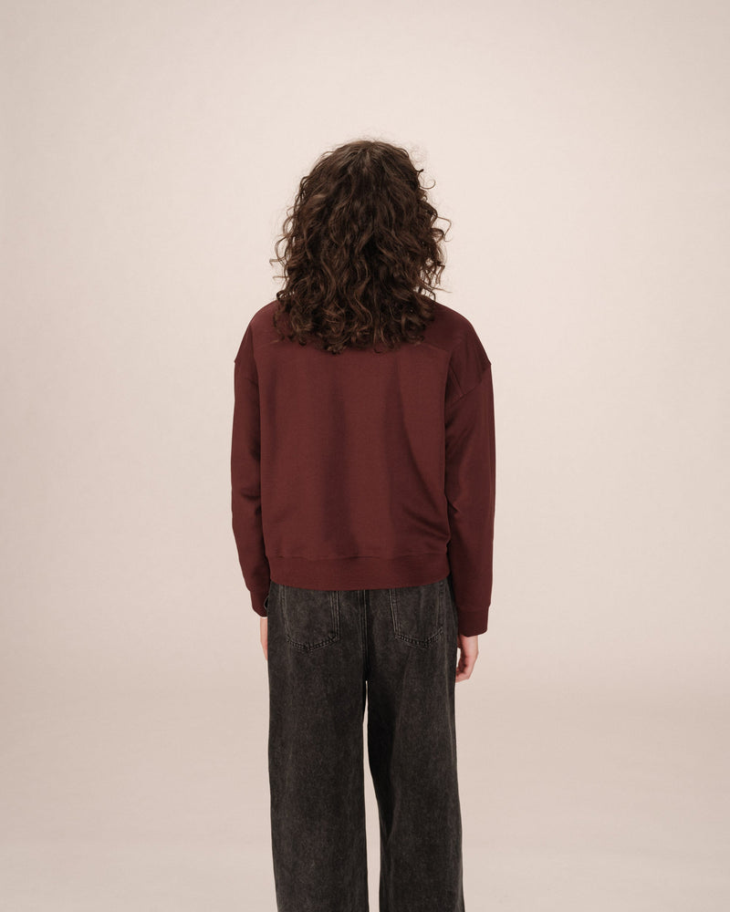 Burgundy Sigil Printed Sweatshirt
