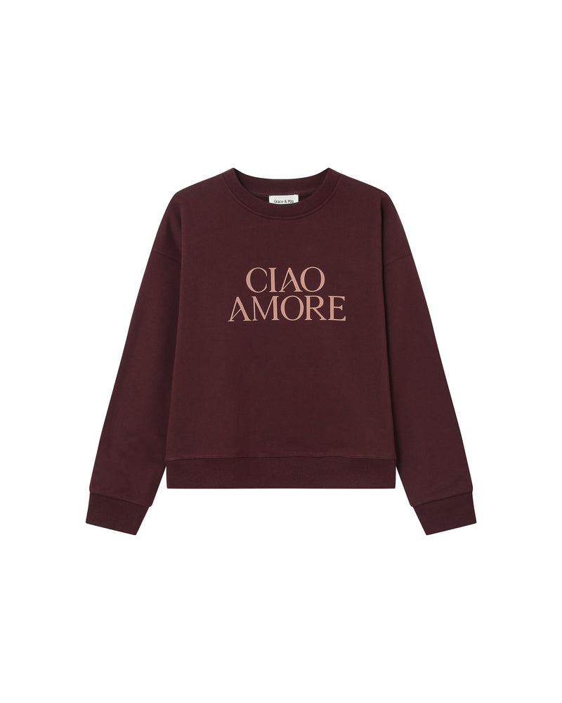 Burgundy Sigil Printed Sweatshirt