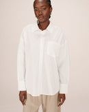 Camisa Recta Rayas Crudo