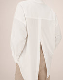 Camisa Recta Rayas Crudo