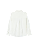 Camisa Recta Rayas Crudo