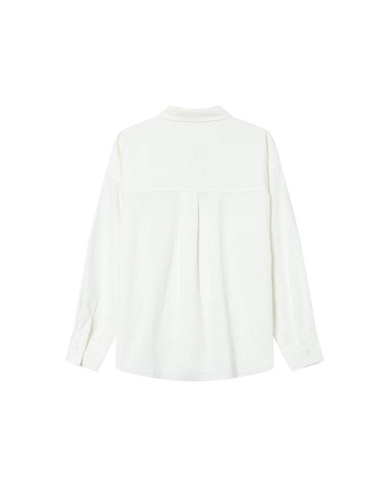 Camisa Recta Rayas Crudo
