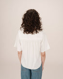 Straight Top With Gathers Ivory Seagal
