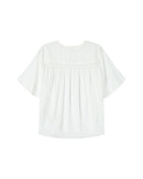 Straight Top With Gathers Ivory Seagal
