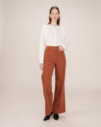 Blusa Recta Con Fruncidos Marfil Savannah