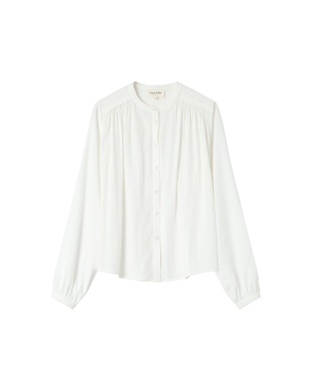 Blusa Recta Con Fruncidos Marfil Savannah