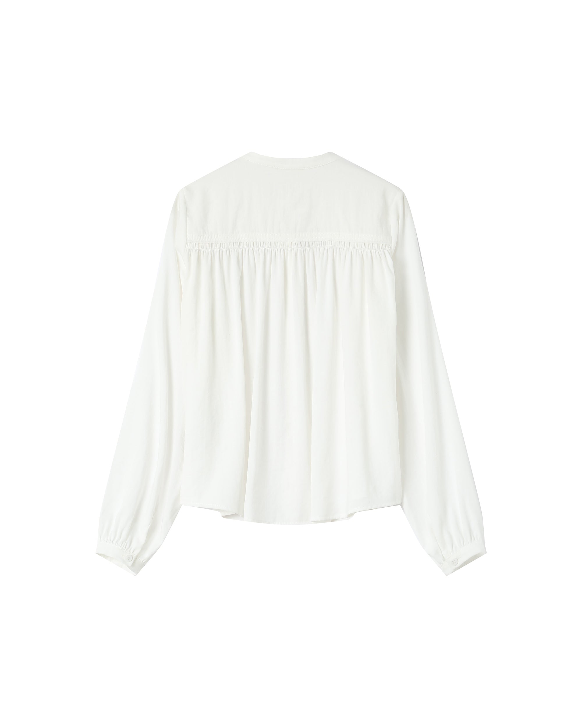 Blusa Recta Con Fruncidos Marfil Savannah