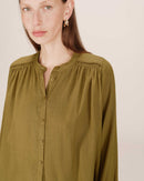 Blusa Recta Fruncida Olive Savannah