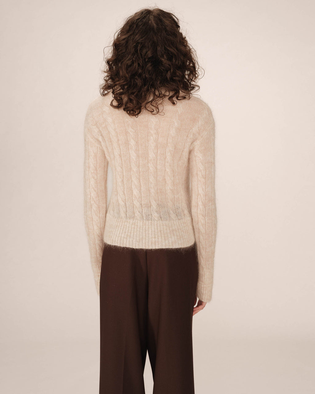 Vanilla Cable-Knit Jumper Sabin