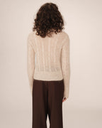 Vanilla Cable-Knit Jumper Sabin