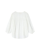 Solo Ivory Fluid Straight Blouse