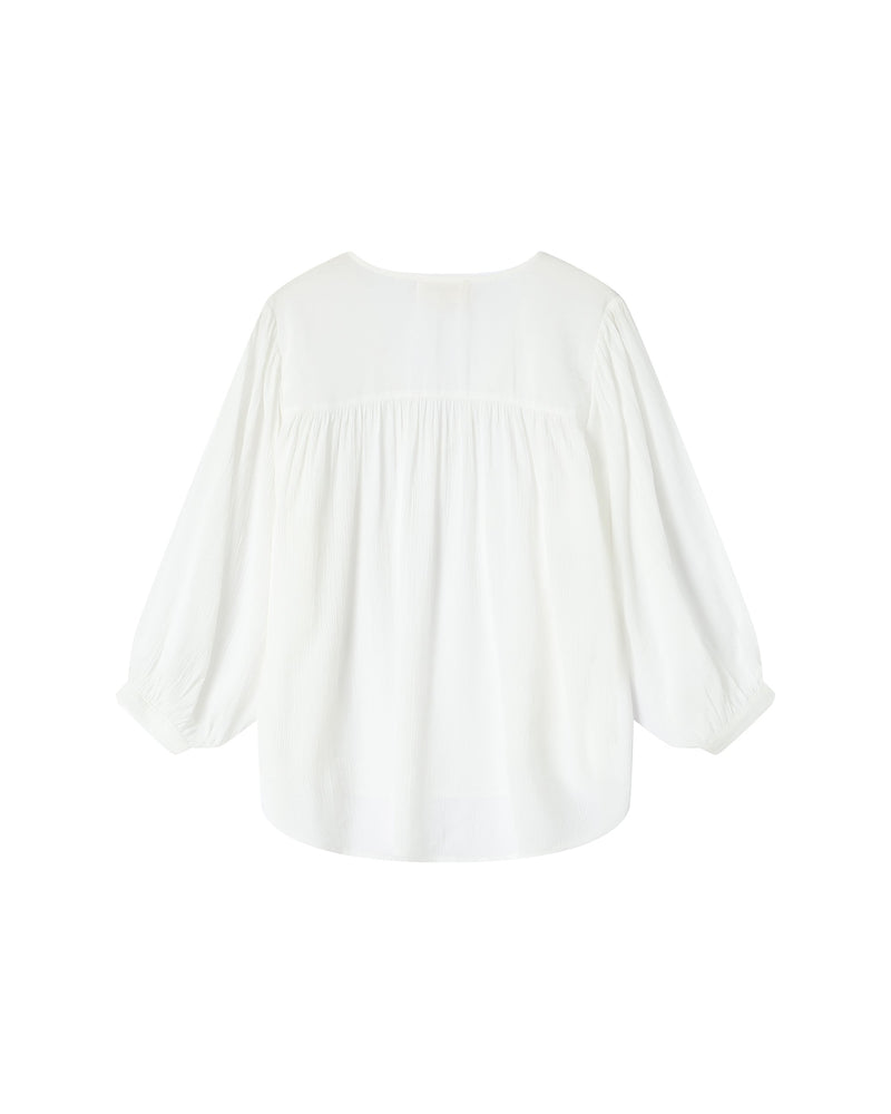 Solo Ivory Fluid Straight Blouse