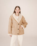 Manteau Swan - Beige Rose