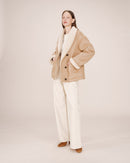 Beige Pink Swan Coat