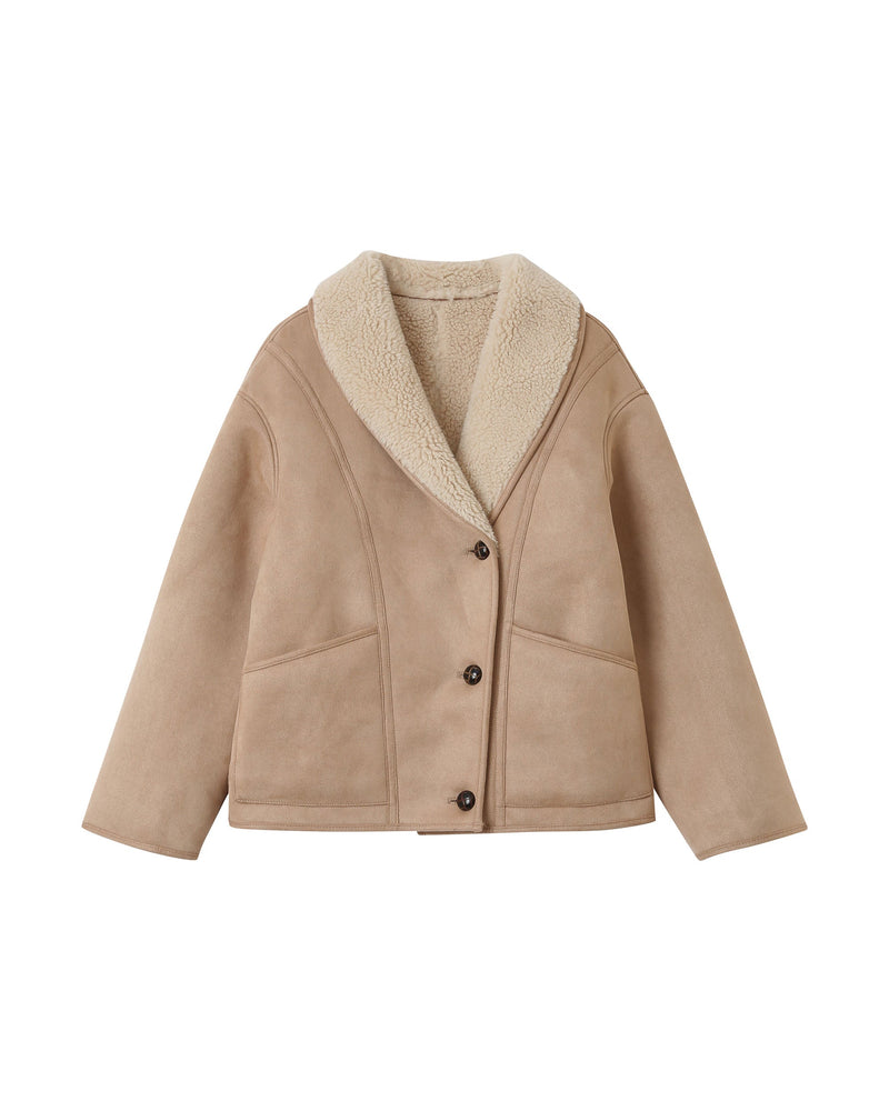 Beige Pink Swan Coat