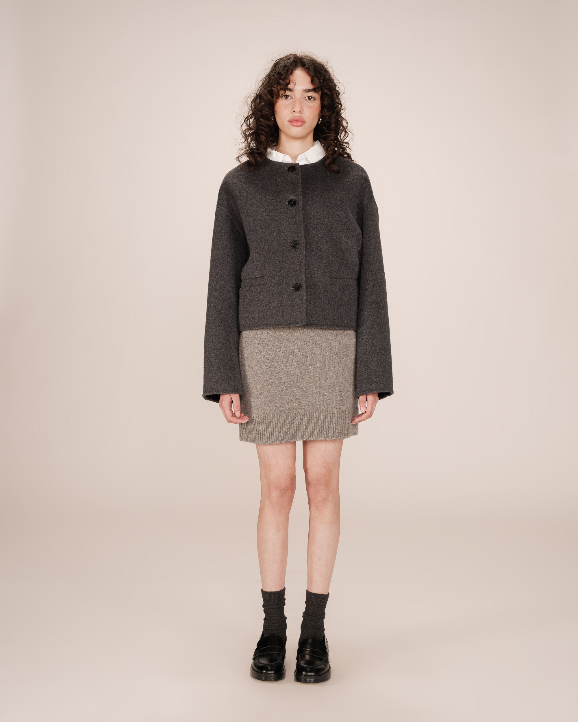 Chaqueta Boxy Antracita Stomy