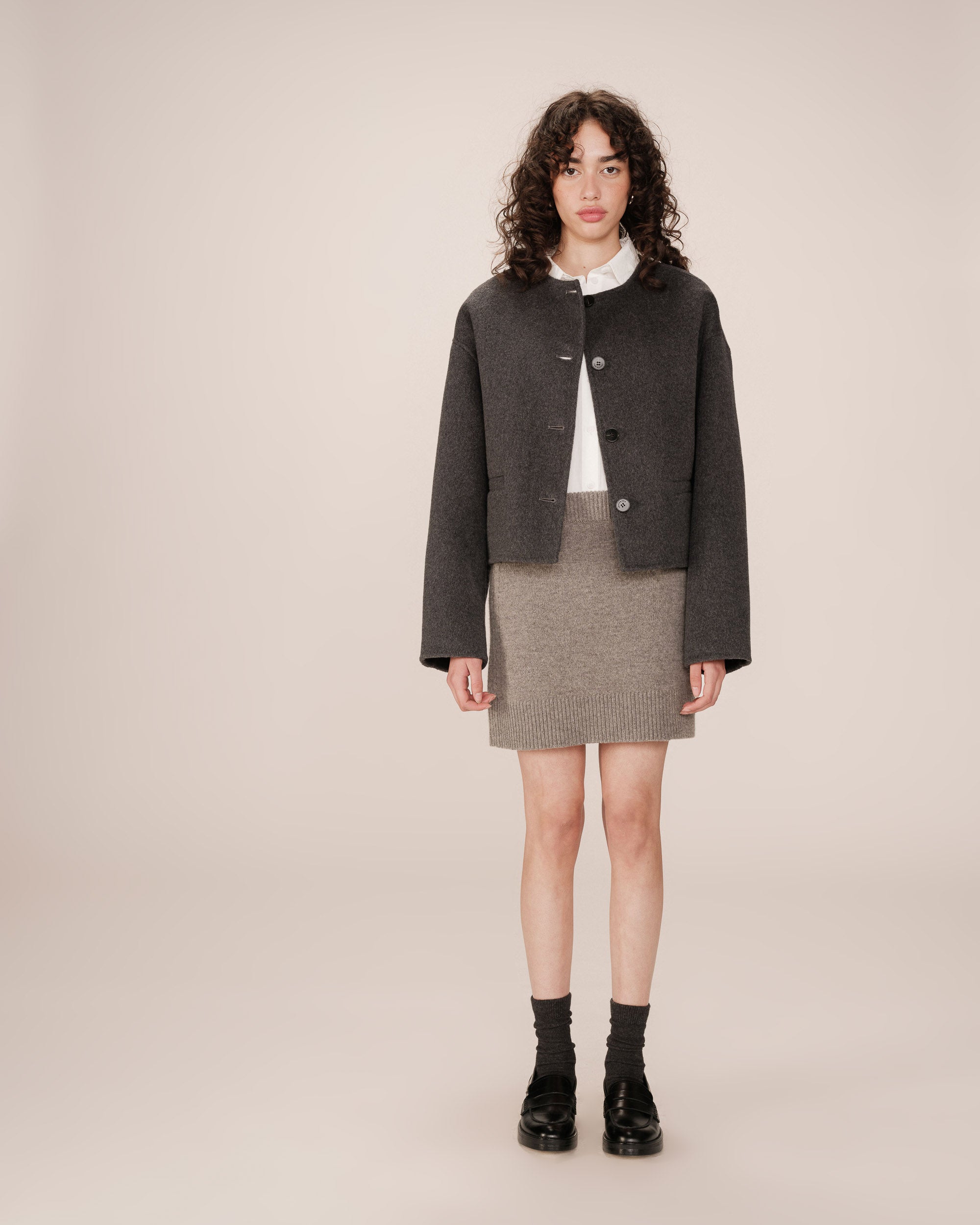 Chaqueta Boxy Antracita Stomy