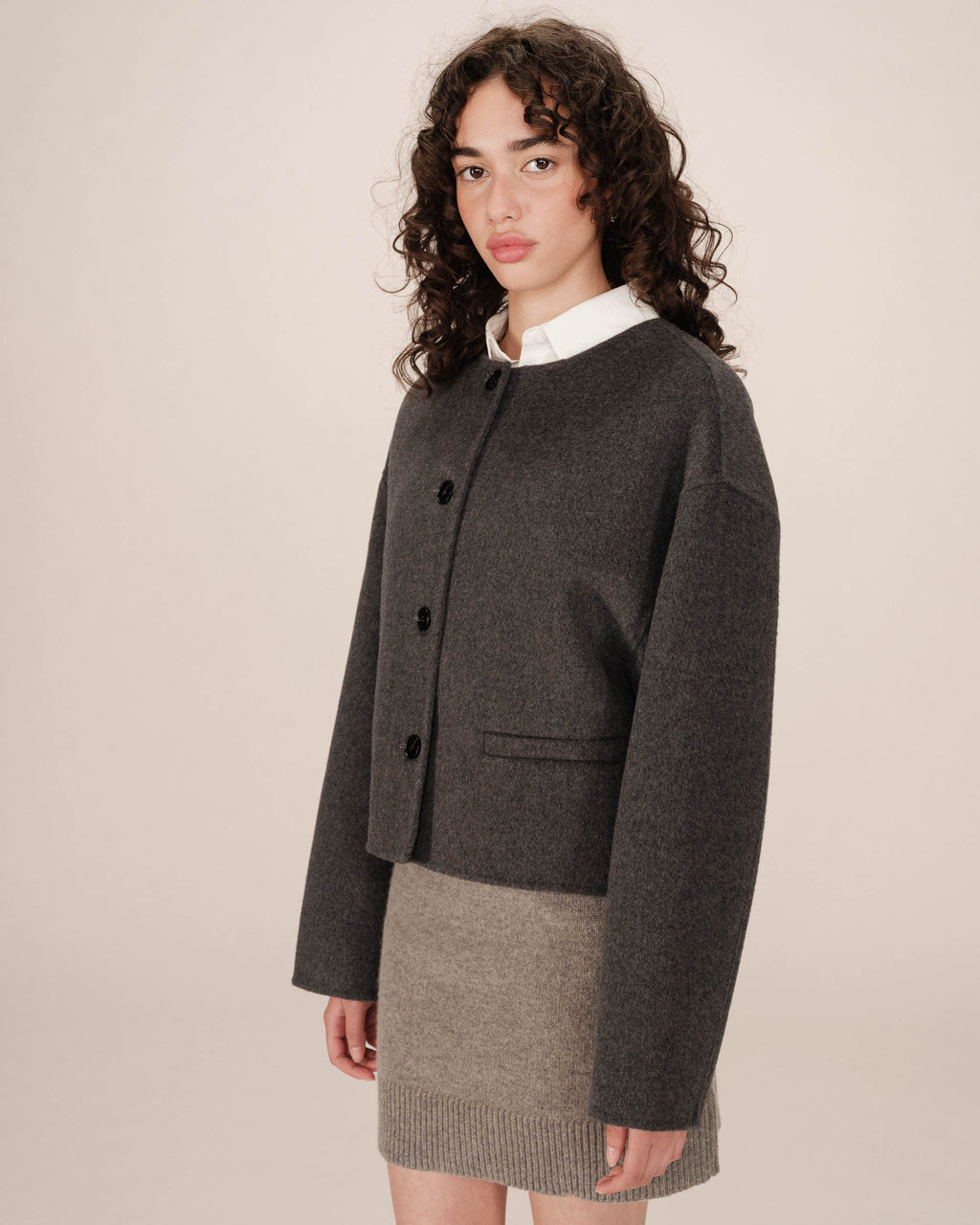 Chaqueta Boxy Antracita Stomy