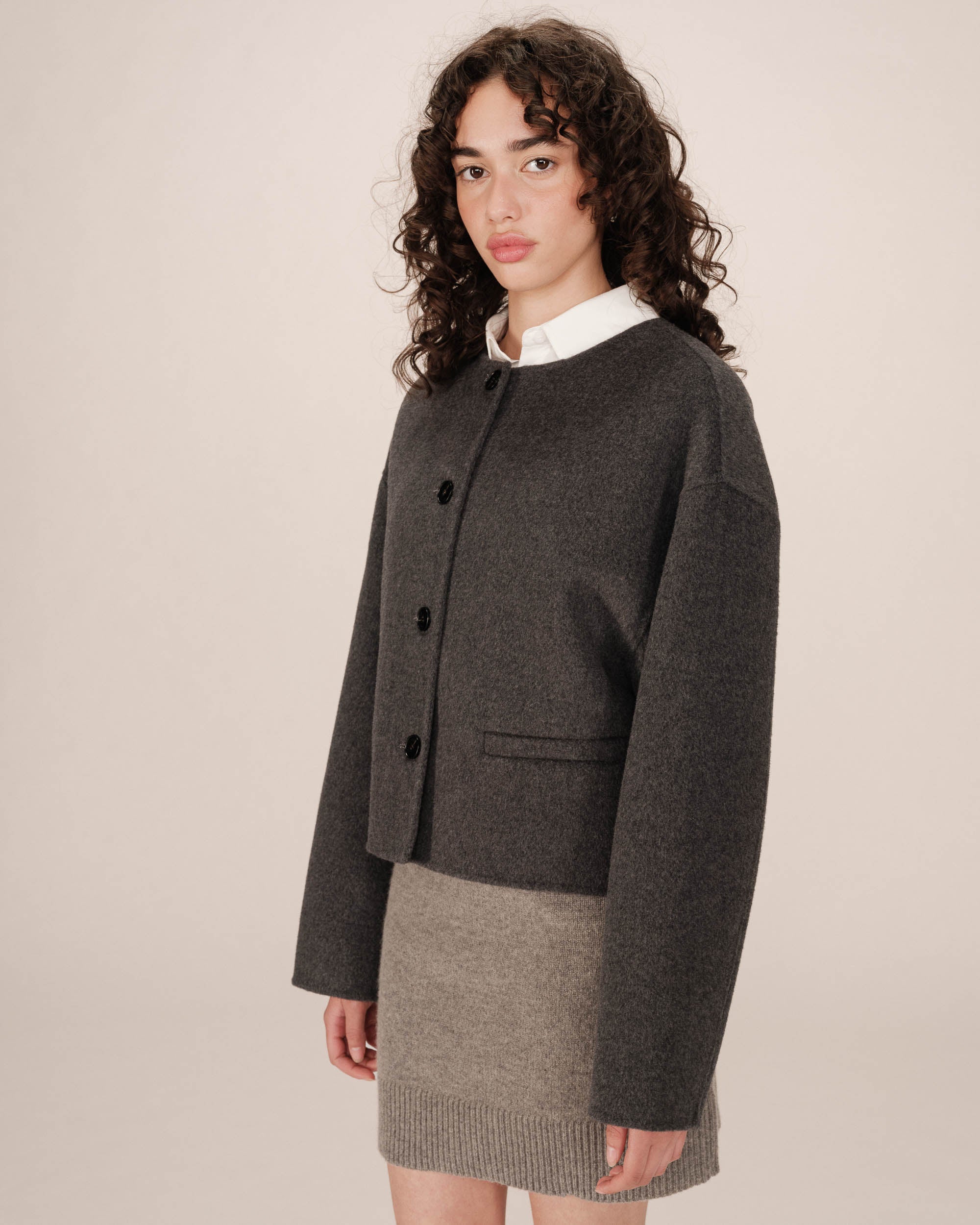 Chaqueta Boxy Antracita Stomy