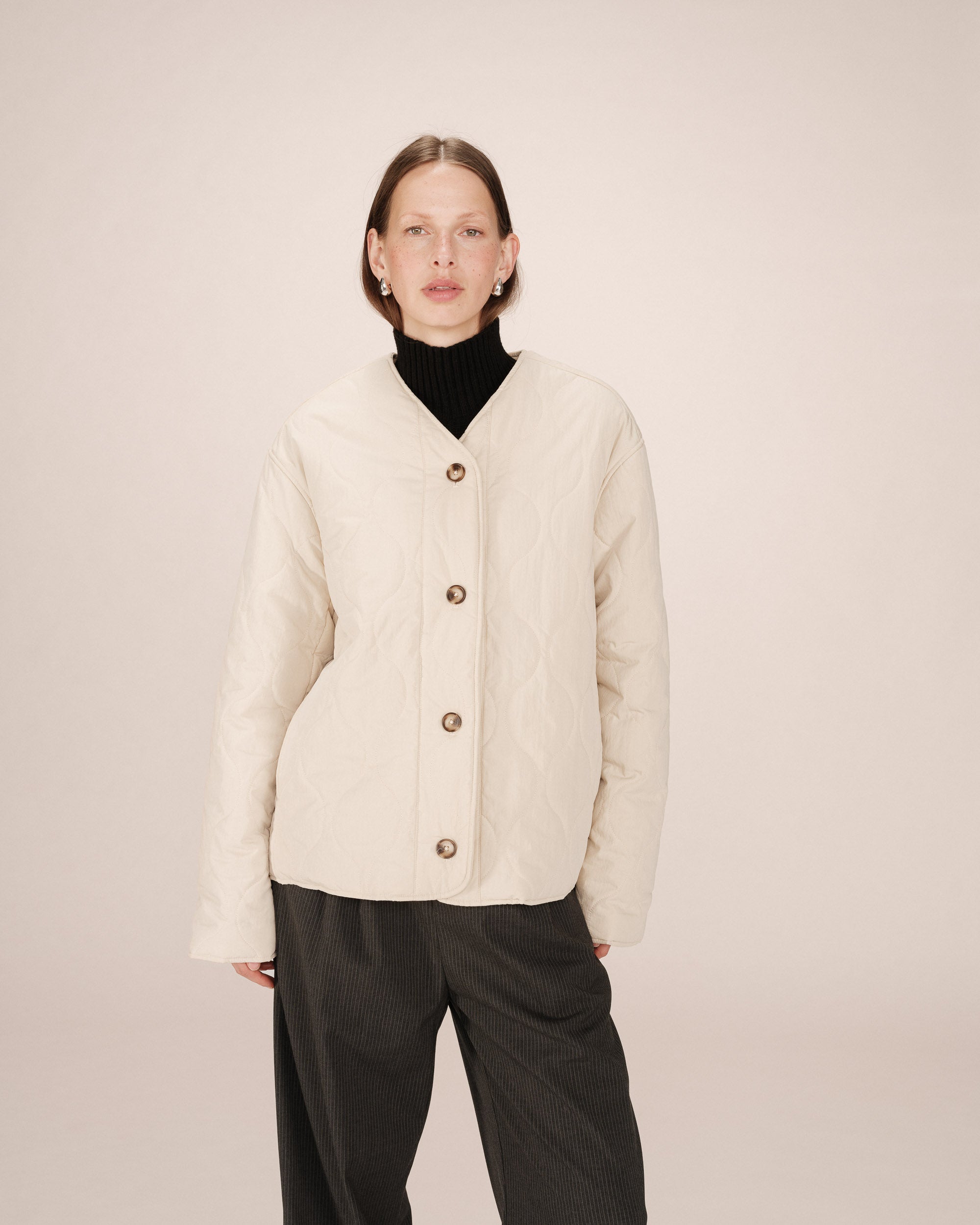 Plumífero Acolchado Beige Shania