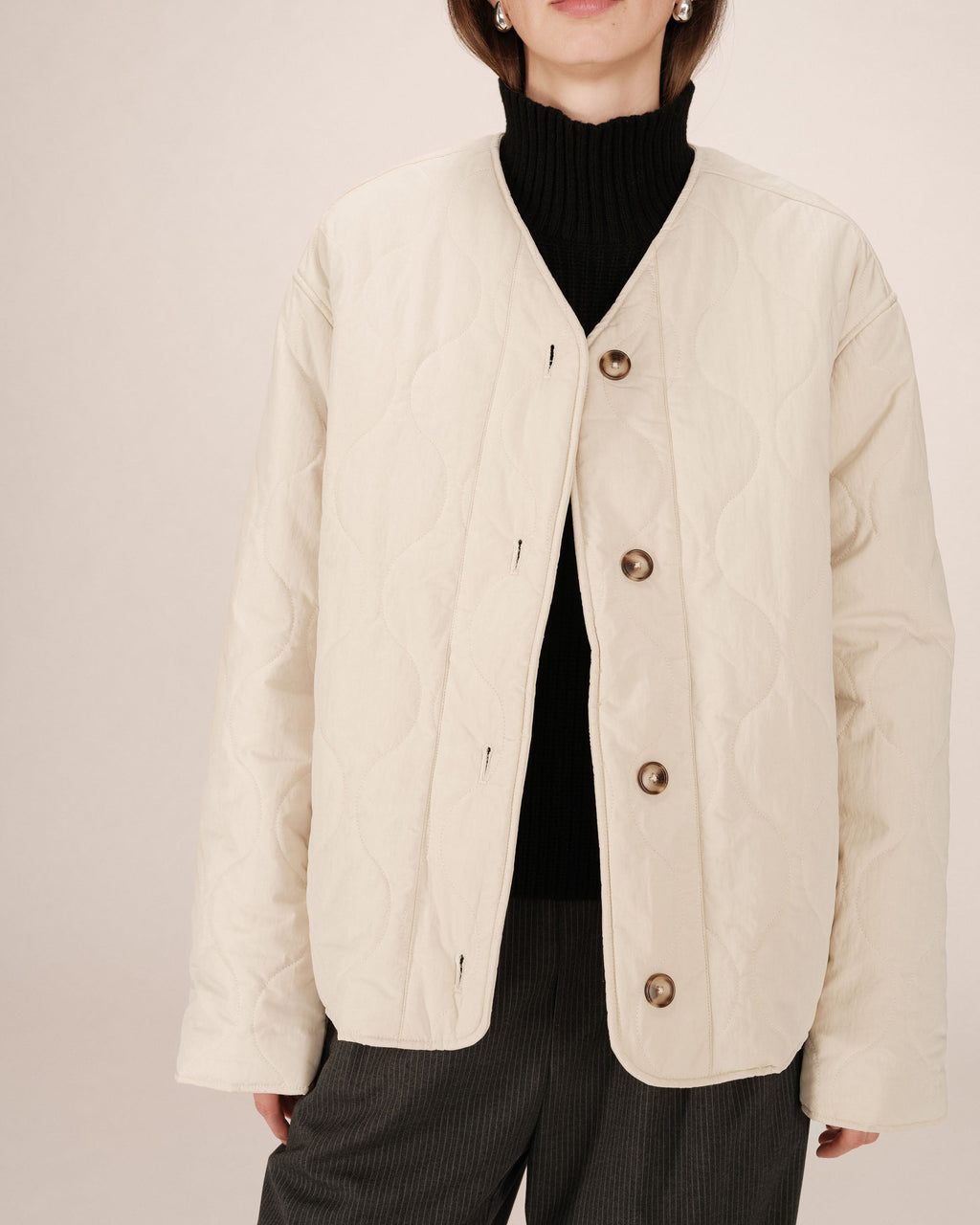 Plumífero Acolchado Beige Shania