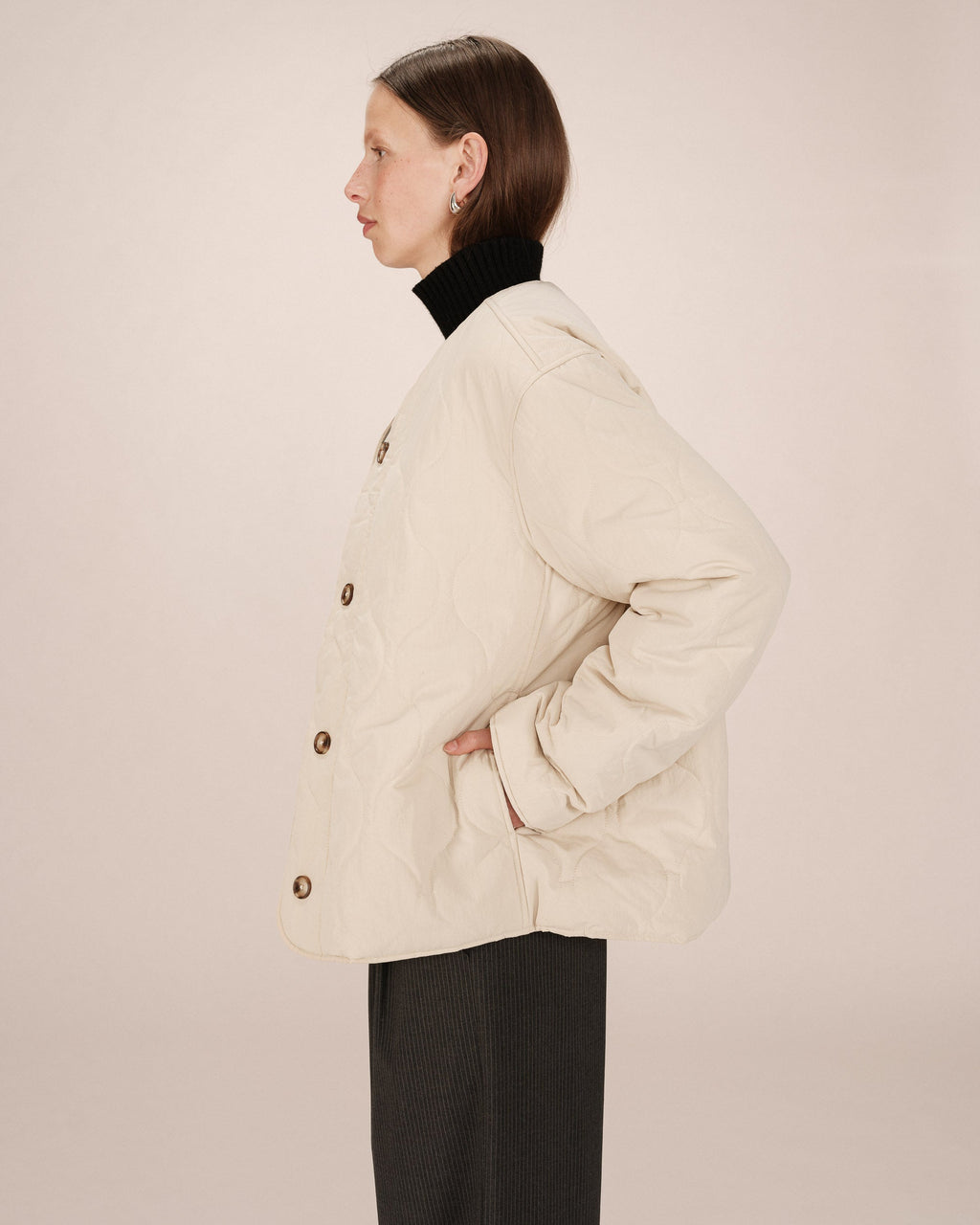 Plumífero Acolchado Beige Shania
