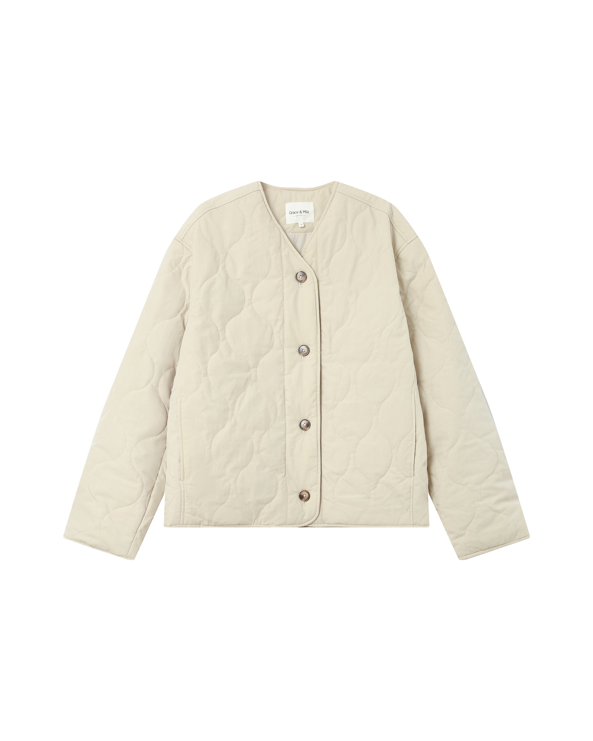Plumífero Acolchado Beige Shania