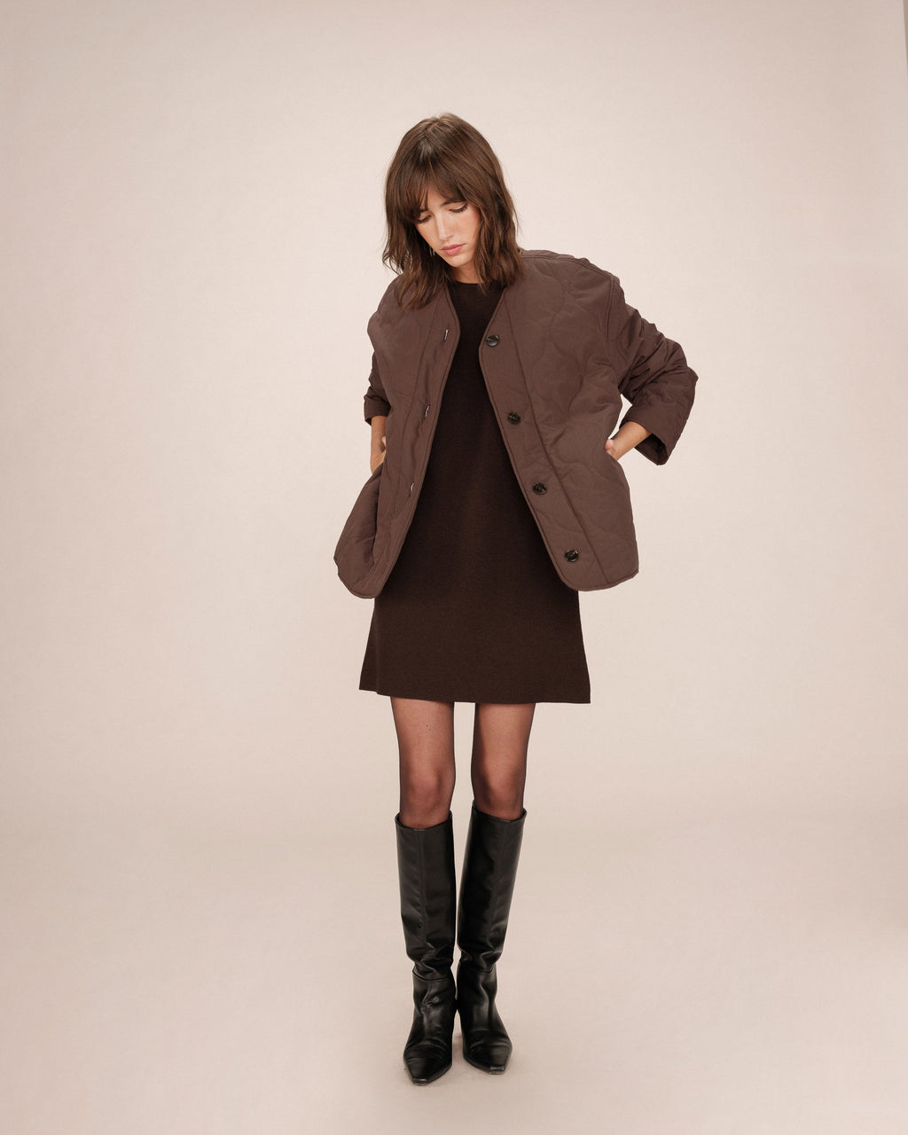 Chaqueta acolchada Shania - Chocolate
